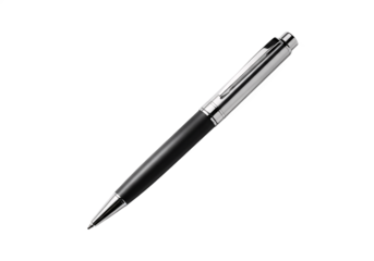 Elegant black and silver pen, a symbol of professionalism and success, perfect for business and creative projects