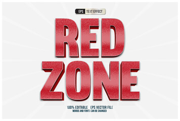 TEXT EFFECT RED ZONE