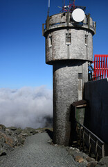 Clouds Shroud Base of Mount Washington Observatory