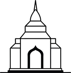 vector illustration of a church window