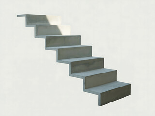 Obraz premium Modern floating staircase design with clean geometric lines