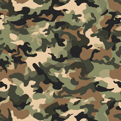 Fototapeta premium Illustration of camouflage seamless pattern, military pattern