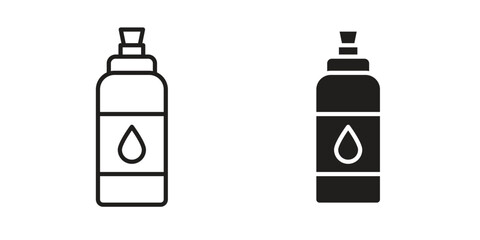 Water bottle icon vector editable. black vectors set