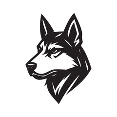 Husky Head Silhouette