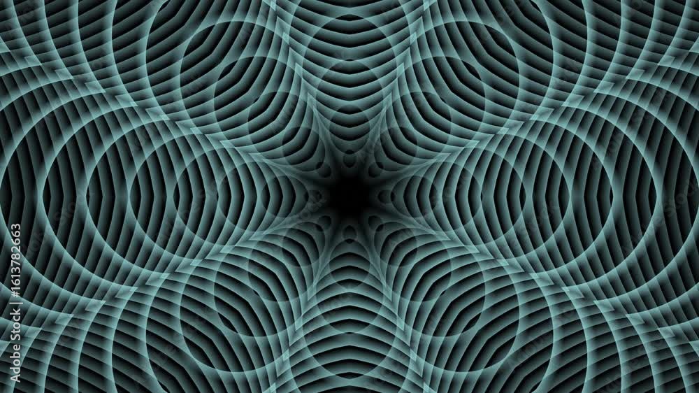Poster mesmerizing abstract: geometric curves and lines creating a dynamic optical illusion