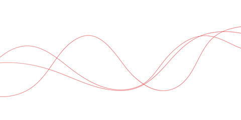 Abstract red wavy lines