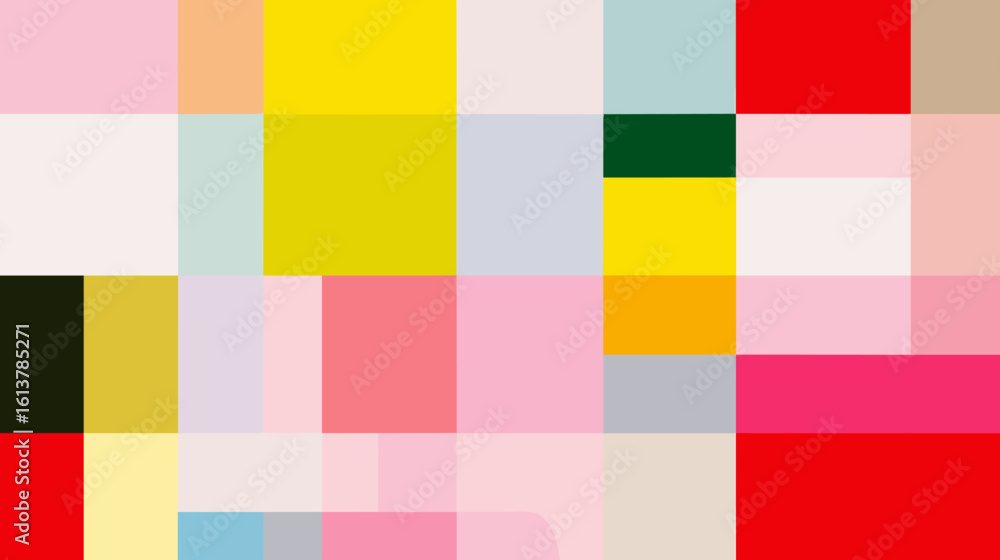 Poster colorful abstract geometric pattern with squares and rectangles