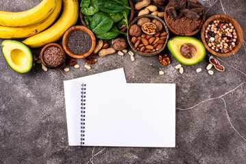 Products containing natural magnesium Mg