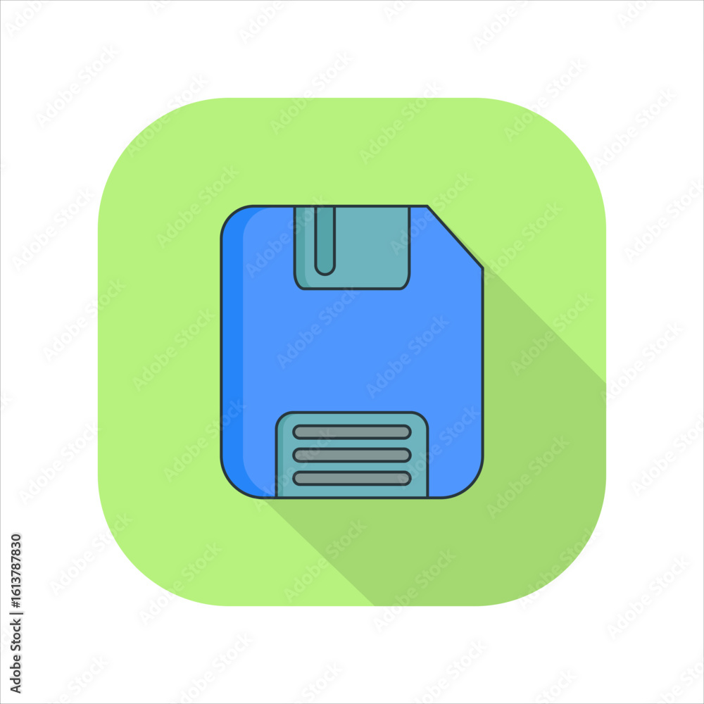 Aufkleber illustration of a memory card icon. icon related to design elements. suitable for web site, app, use