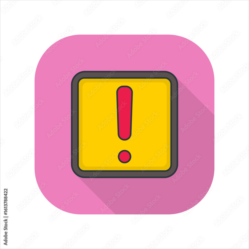 Poster illustration of a warning icon. icon related to design elements. suitable for web site, app, user in