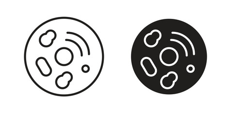 Human cells icon vector editable. black vectors set