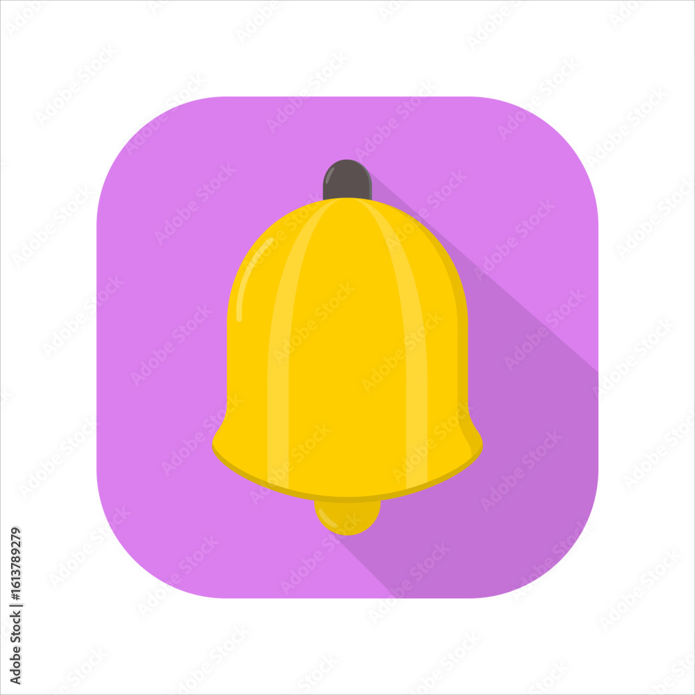 Poster illustration of a notification bell icon. icon related to design elements. suitable for web site, ap