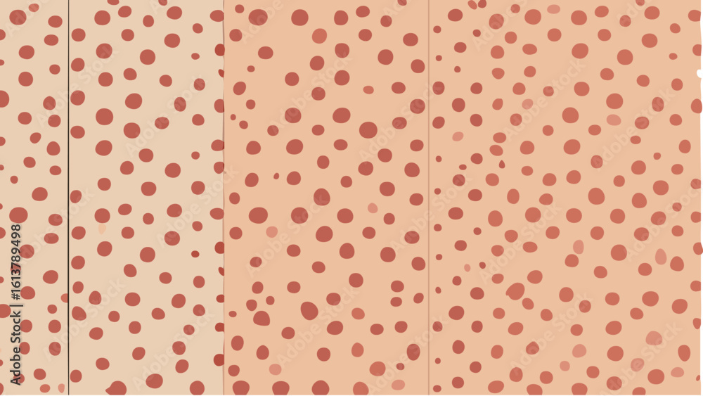 Poster playful dots: a scattered dots seamless pattern in a flat design style, offering a fun and playful p