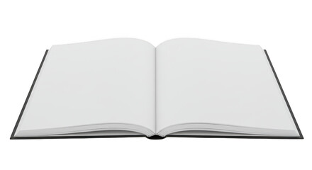 Fototapeta premium Open blank book isolated on transparent background