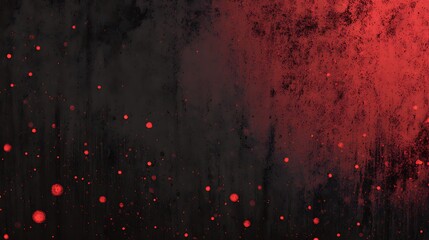 Crimson dust particles against dark textured background black