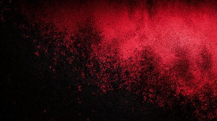 Crimson dust particles against dark textured background black