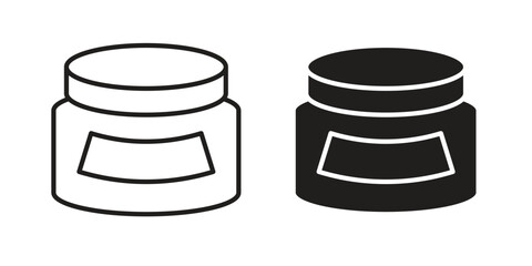 Facial cream icon vector editable. black vectors set