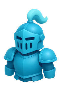 Fototapeta 3d a water blue knights armor game high quality realistic image
