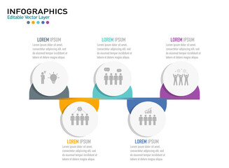 Fototapeta premium Engaging business infographic with diverse icons, ideal for presentations and data visualization.