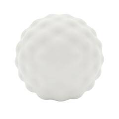 Detailed image of a smooth, white, round shape.