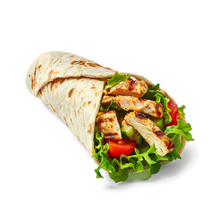 Grilled Chicken Wrap with Fresh Vegetables