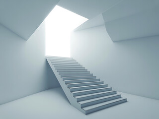 Bright stairway leading up to a heavenly light source