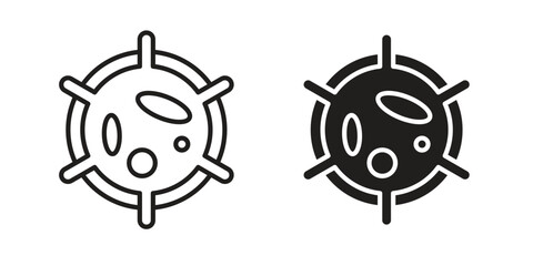 Big Cellule icon vector editable. black vectors set