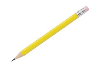 Vibrant yellow pencil ready for creative projects, school assignments, or professional drafting and sketching, offering precision and versatility