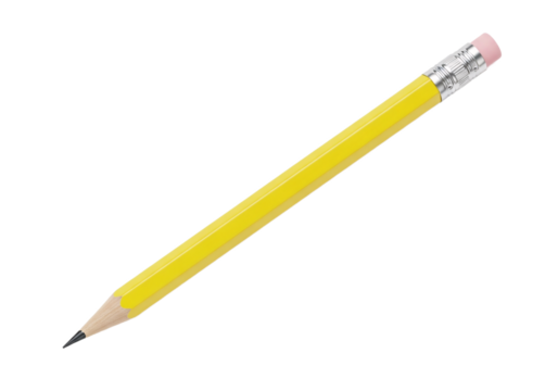 Vibrant yellow pencil ready for creative projects, school assignments, or professional drafting and sketching, offering precision and versatility