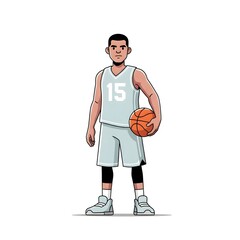 basketball player vector illustration