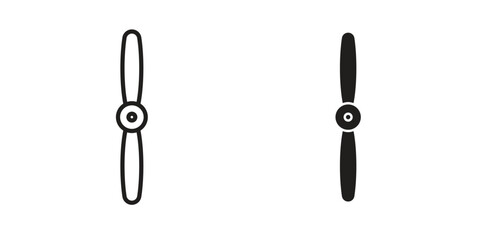 Airscrew icon vector editable. black vectors set