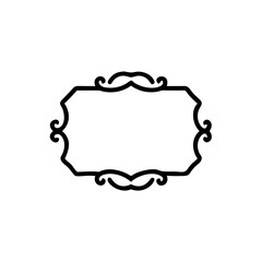 Ornamental frame with scrollwork curves on border