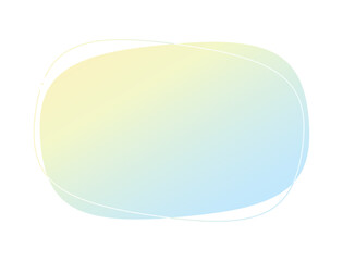 シンプルで抽象的な黄色と水色のグラデーションの液体シェイプと線 - おしゃれな背景や装飾 Blob