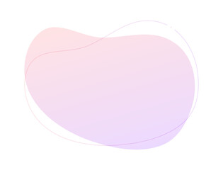 シンプルで抽象的なピンクと紫のグラデーションの液体シェイプと線 - おしゃれな背景や装飾 Blob