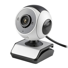 Modern Webcam Design 3D Render, Isolated on Transparent Background, Computer Peripheral, Webcam, Computer Accessory, Streaming
