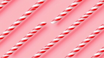 Candy Cane Striped Seamless Pattern — Great for Holiday Packaging and Textiles
