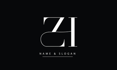 ZH, HZ, Z, H Abstract Letters Logo Monogram