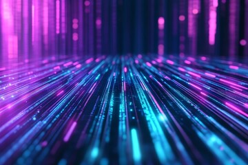 holographic interface lines, matrix-inspired digital glow