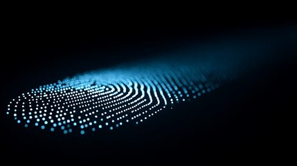 Digital Fingerprint Scan Futuristic Biometric Security and Data Identification Technology
