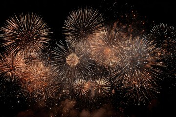 Fireworks display in night sky