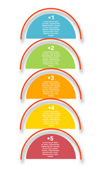 Colorful Infographic with Numbered Sections and Descriptive Text