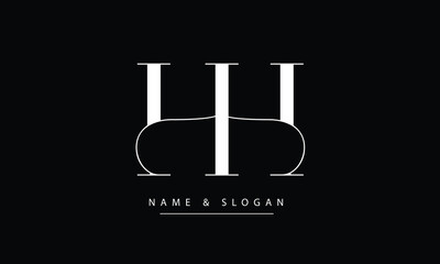 HH, HH Abstract Letters Logo Monogram