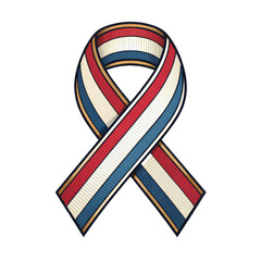 Tricolor Ribbon Awareness Concept, Isolated on Transparent Background, illustration, graphic design, Ribbon, Awareness, Graphic