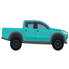 car passenger pickup truck no background vector