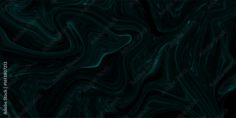 Poster abstract dark, fluid abstract background with swirling, marbled patterns in deep teal and black. smo