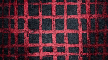 Red grid pattern on textured black background image