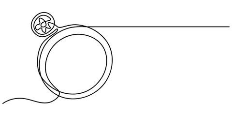 One continuous line drawing of Wedding rings. Romantic elegance concept and icon proposal engagement and love marriage in simple linear style. Editable stroke. Doodle vector illustration. 