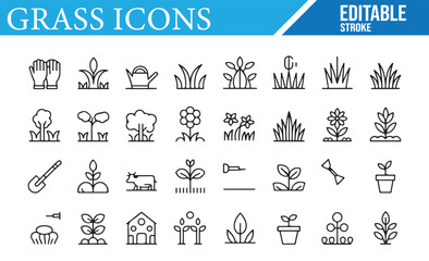 Gardening and Planting Icons for Outdoor and Eco-friendly Projects
