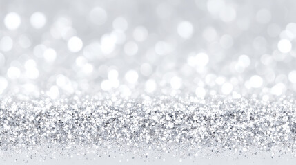 キラキラ輝くシルバーラメの背景