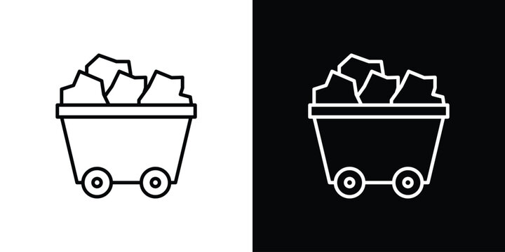 Raw material icon in line shapes, thin line design vector illustration